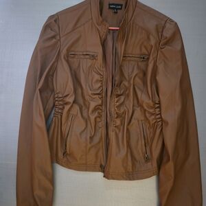 New Look Brown Faux Leather Jacket